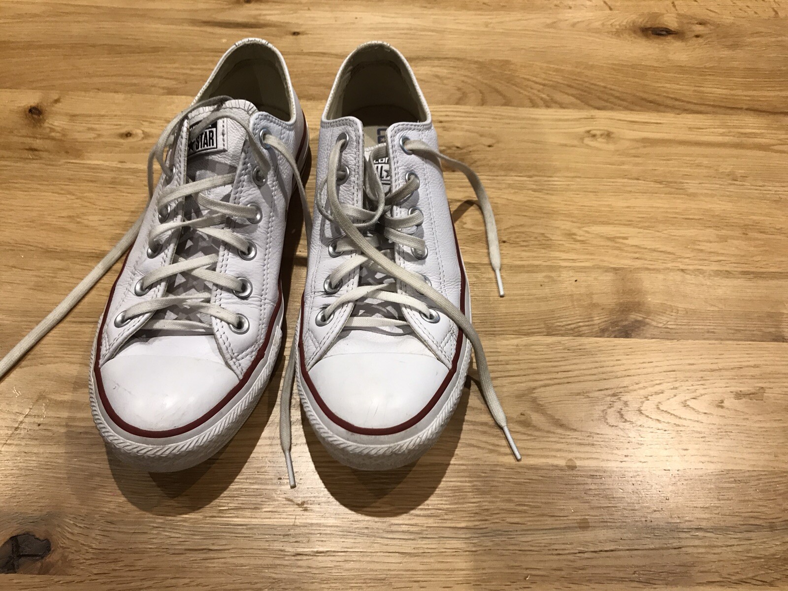 converse white leather trainers ladies