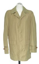 Windsor Mens Trench Short Coat M 50 Green Reed Single Breasted Half Length