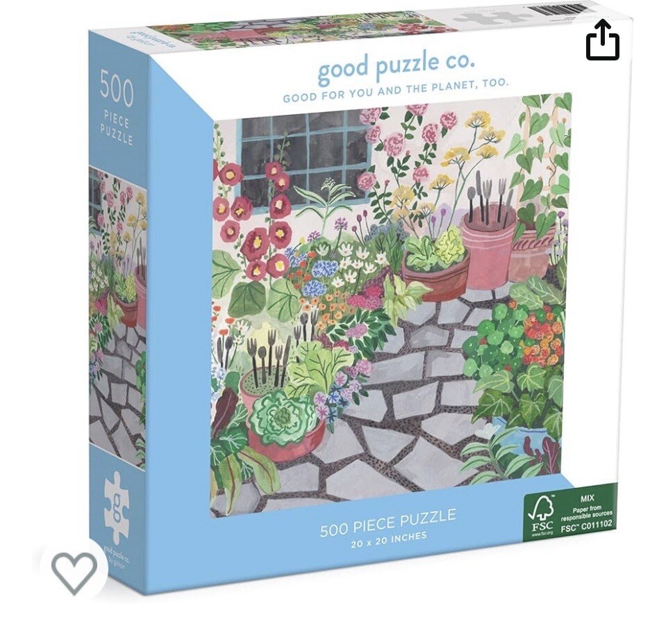 Lot 4 Galison Puzzles 500 Blooming Streets, Florette, Afternoon Tea