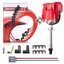 MAS Racing HEI Ignition Distributor with Wiring Set Replacement for Chevy 302...