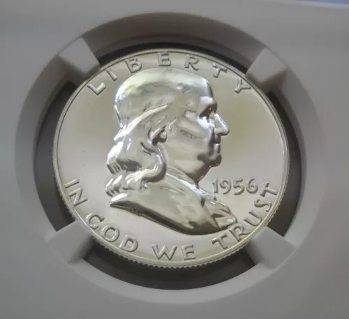 1956 Proof 68 Type 2 50c Silver Franklin Half Dollar NGC 