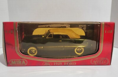 Vintage Mira Golden Line 1949 Ford Convertible 1:18 Diecast Model 