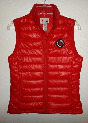 EUC WOMENS XS HUDSON'S BAY TEAM CANADA OLYMPIC DOWN FILLED VEST JACKET EQUIPE