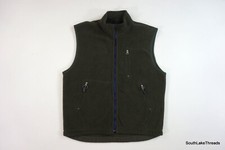 Vintage 90s Y2K GAP Green Navy Blue Fleece Full Zip Vest Outdoor Casual Mens XL