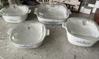 VTG Corning Ware Blue Cornflower 8 Pc Near Mint  A-22-B, P-13/4 B, P-1-B,P-11/2B