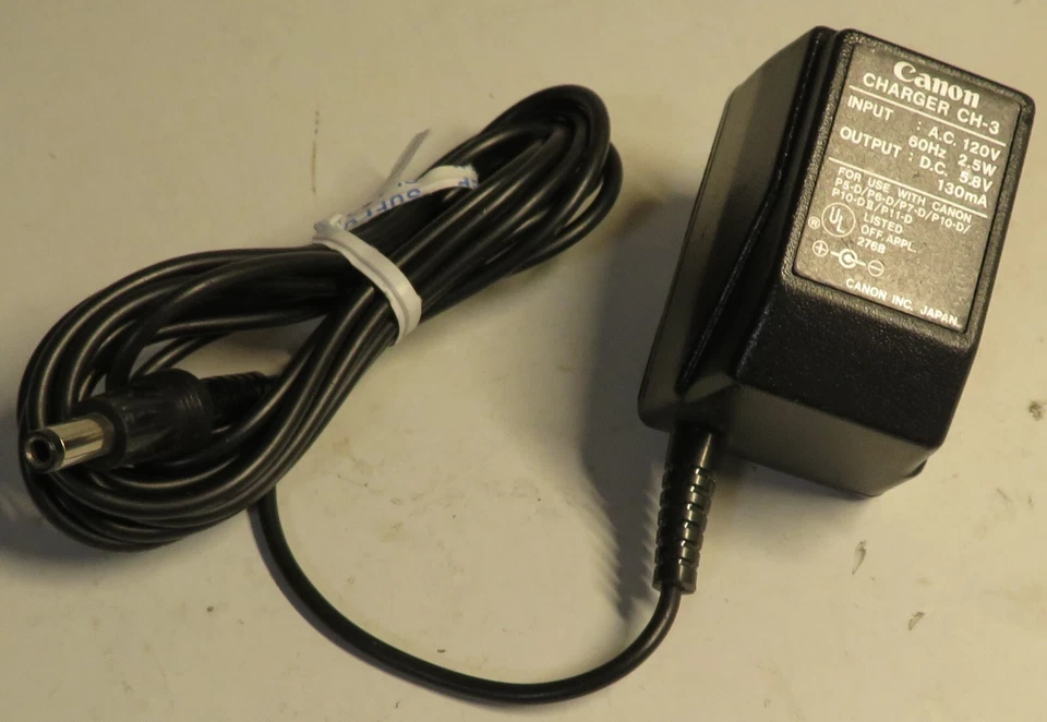 Genuine Canon Charger CH-3 Battery Charger 120V 2.5W 5.8V 130 mA For P10-D P5-D - Image 2 of 4