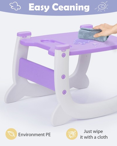 Sillas altas para bebé 3 en 1 asiento elevador para alimentación infantil pequeño con bandeja ajustable - Imagen 8 de 12