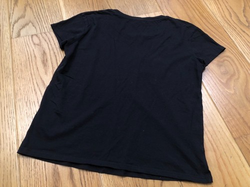 SANDRO PARIS WOMEN'S BLACK SHORT SLEEVED T-SHIRT MIRROR GOLD SEQUIN VEST TOP S/M - Picture 8 of 10