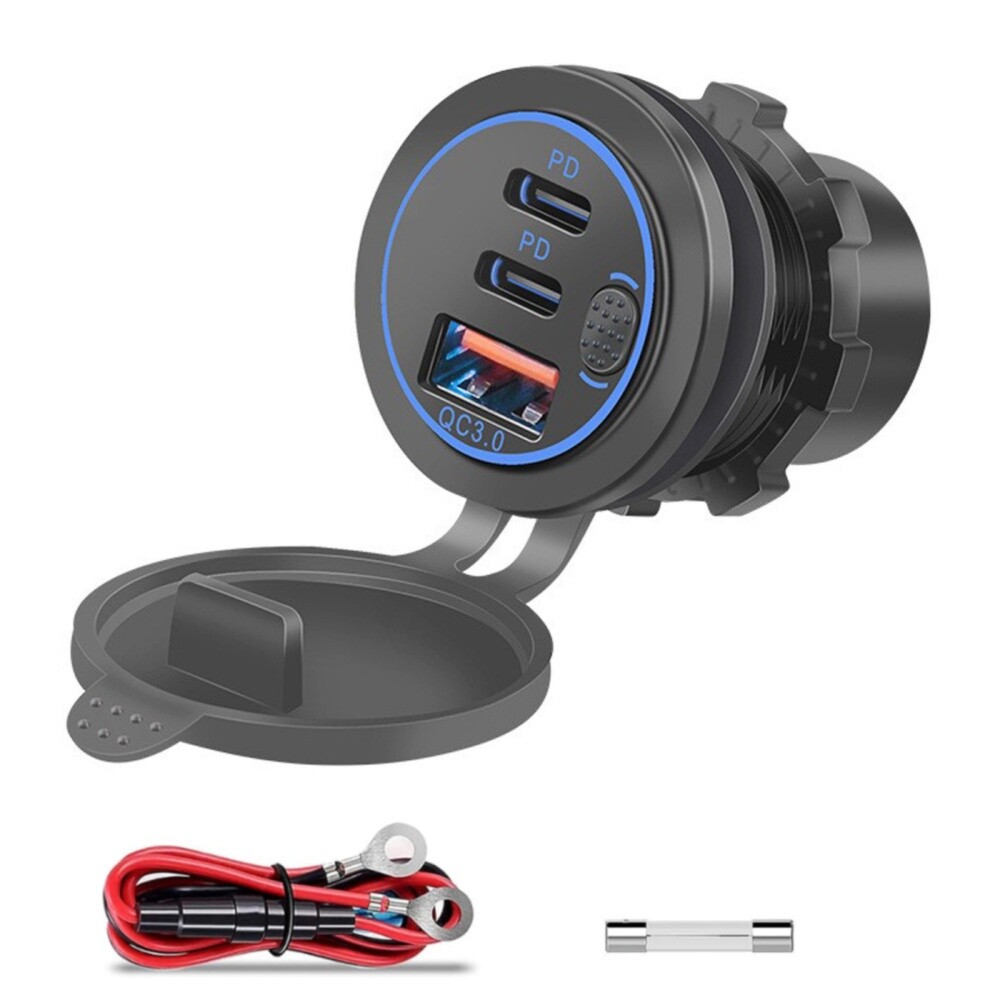 USB Buchse Einbau Kfz 12V/24V Auto Steckdose Mit USB-Ladeanschluss – Für Zigarettenanzünder, Ideal Fürs Auto 12 V USB Stecker