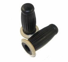 Barrel Handle Bar Grip Set Black Compatible With Lambretta SX TV LI GP Scooters