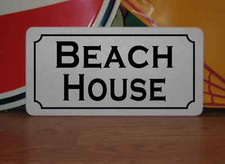 Vintage Style BEACH HOUSE Metal Tin Sign NEW 4 Sand Trap or Golf Club Bunker