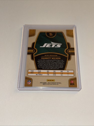 2024 PANINI ORO ESTÁNDAR CITRINO Nº 77 GARRETT WILSON 10/13 SSP NY JETS - Imagen 2 de 2
