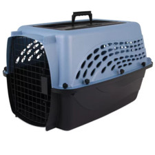 24 Inch Two Door Top Load Dog Travel Kennel Carrier Plastic Pet Cat Cage 15 Lbs