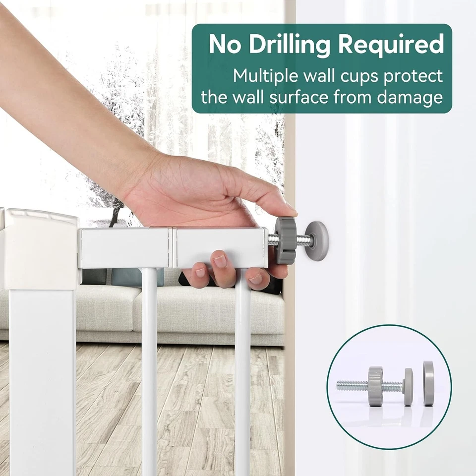 Babelio Extra Wide Walk Thru Child Safety Gate, 29"-48" Auto Close, Easy Install - Image 4 of 4