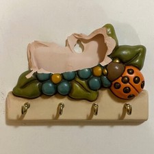 THUN Appendichiavi 4 Ganci Coccinella Portafortuna Cottage Country Ceramica