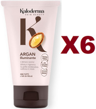 6 PZ KALODERMA CREMA MANI ARGAN ILLUMINANTE 75ML IDRATA E RIGENERA