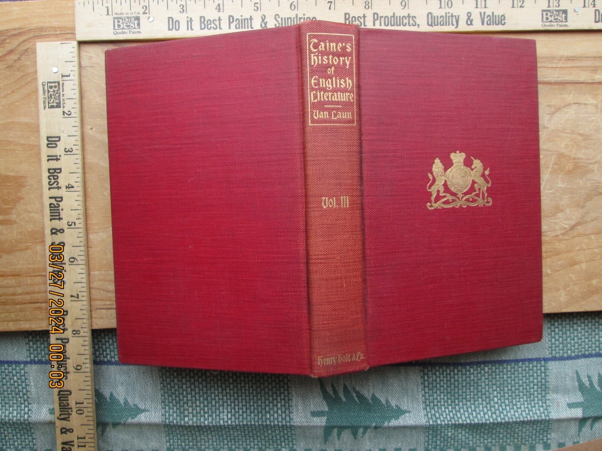 A History of English Literature 第三版 History of English Literature - h a taine vol 3 only 1904 | eBay