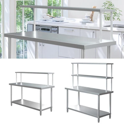 LIFELOOK Stainless Steel Commercial Catering Table Work Bench Food Prep Kitchen Shelf UK
