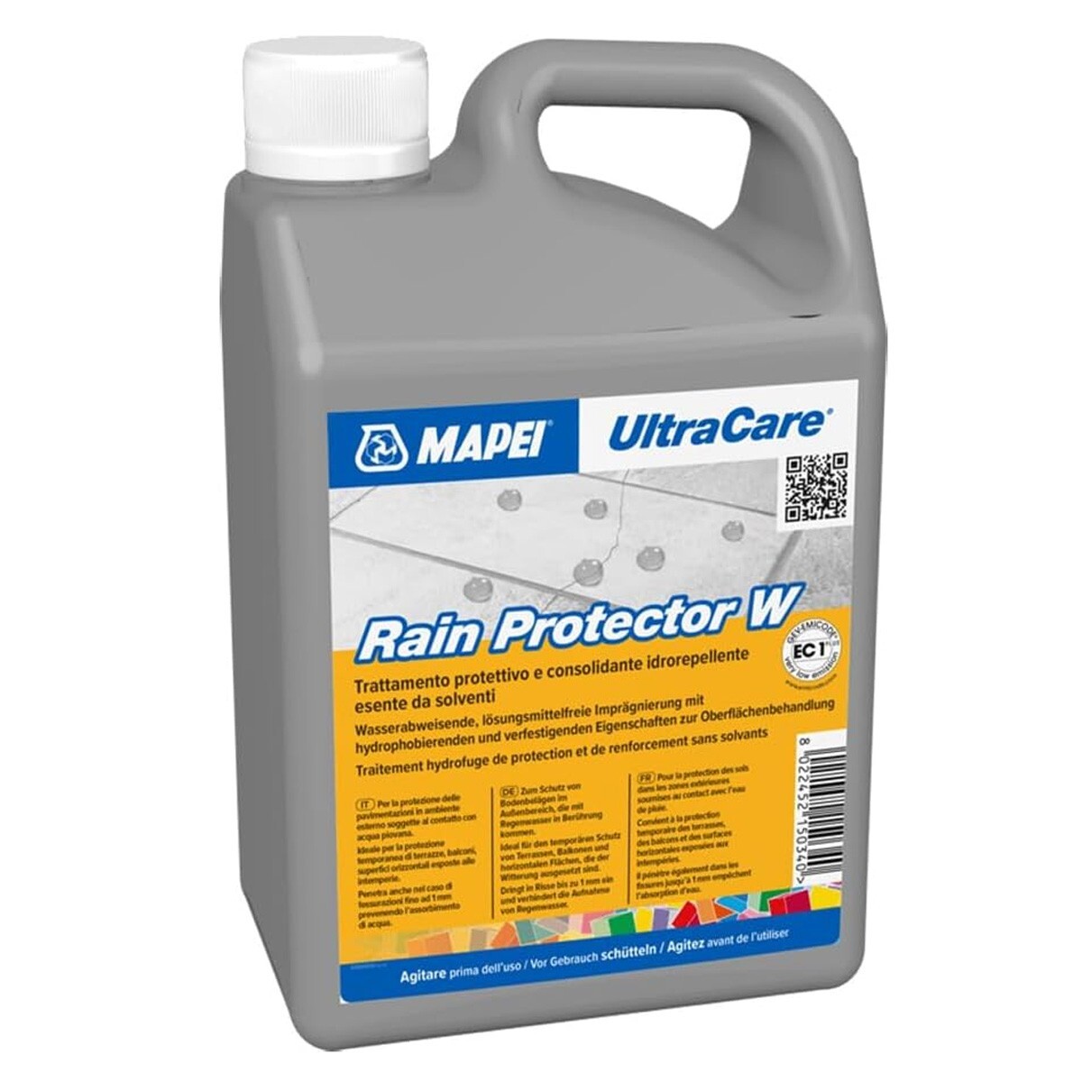 Mapei UltraCare Rain Protector W: Trattamento Idrorepellente 1 Lt