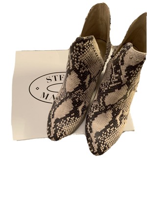 steve madden cafe bootie snakeskin
