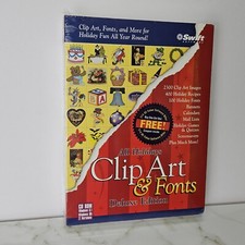 All Holidays Clip Art and Fonts Deluxe Edition CD ROM Windows 95/3.1 SEALED