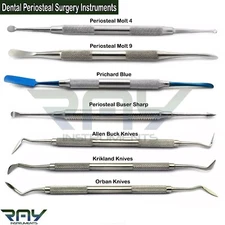7 Pcs Periodontal Flap Surgery Kit Surgical Instruments Periosteal Elevators