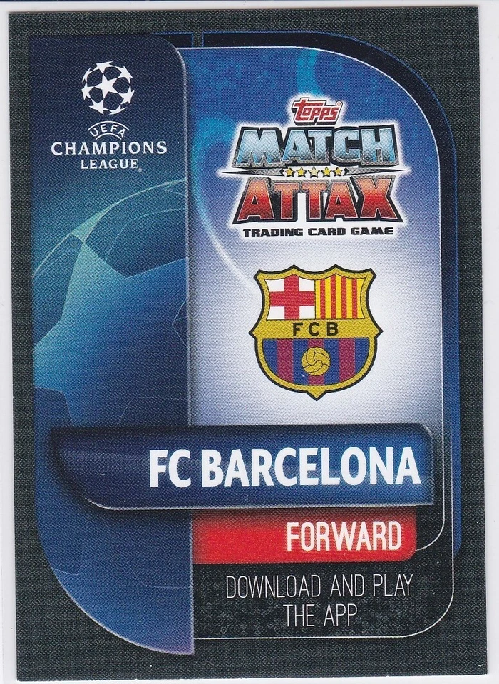 LIONEL MESSI Soccer Card UEFA Topps Match Attax PSG FIFA RARE FOIL $$ VARIATION - Image 2 of 2