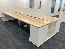 High Quality Beautiful Bench Desks, W1600mm with end cupboards 12 Available