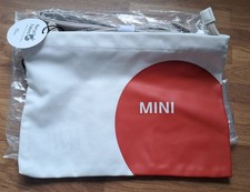 MINI Genuine Car Musette Shoulder Bag, White Red Travel Bag, New