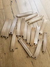 Wooden train track lot Curved For Inclining And Decline  17 Pieces