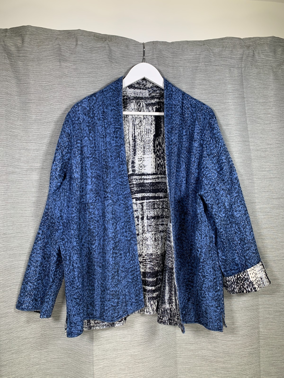 Sahara Reversible Patchwork Jacket Size UK20 Blue… - image 13