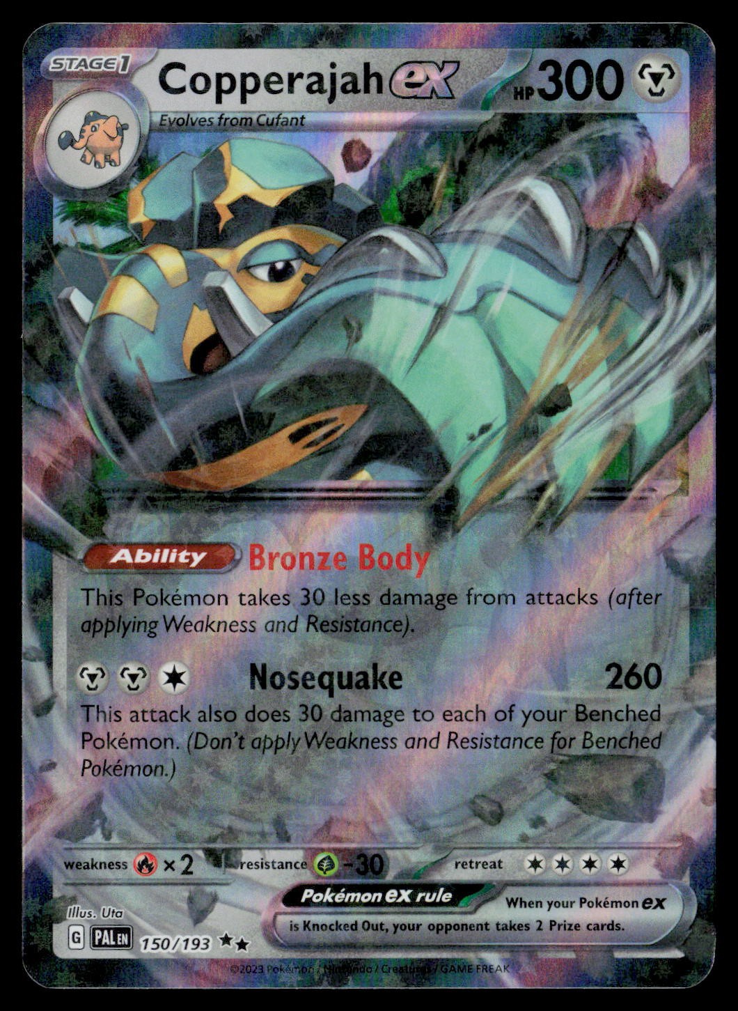 Copperajah ex 150/193 Paldea Evolved Double Rare NM