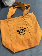 Trader Joe’s Mini Canvas Tote Bag Halloween Limited Edition Orange