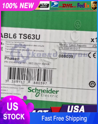 1Pcs new Schneider ABL6TS63U 630VA DIN Rail Panel Mount Transformer