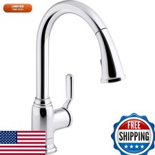Kohler Sterling 24272-CP Ludington Pull-Down Kitchen Sink Faucet, Single-Handle