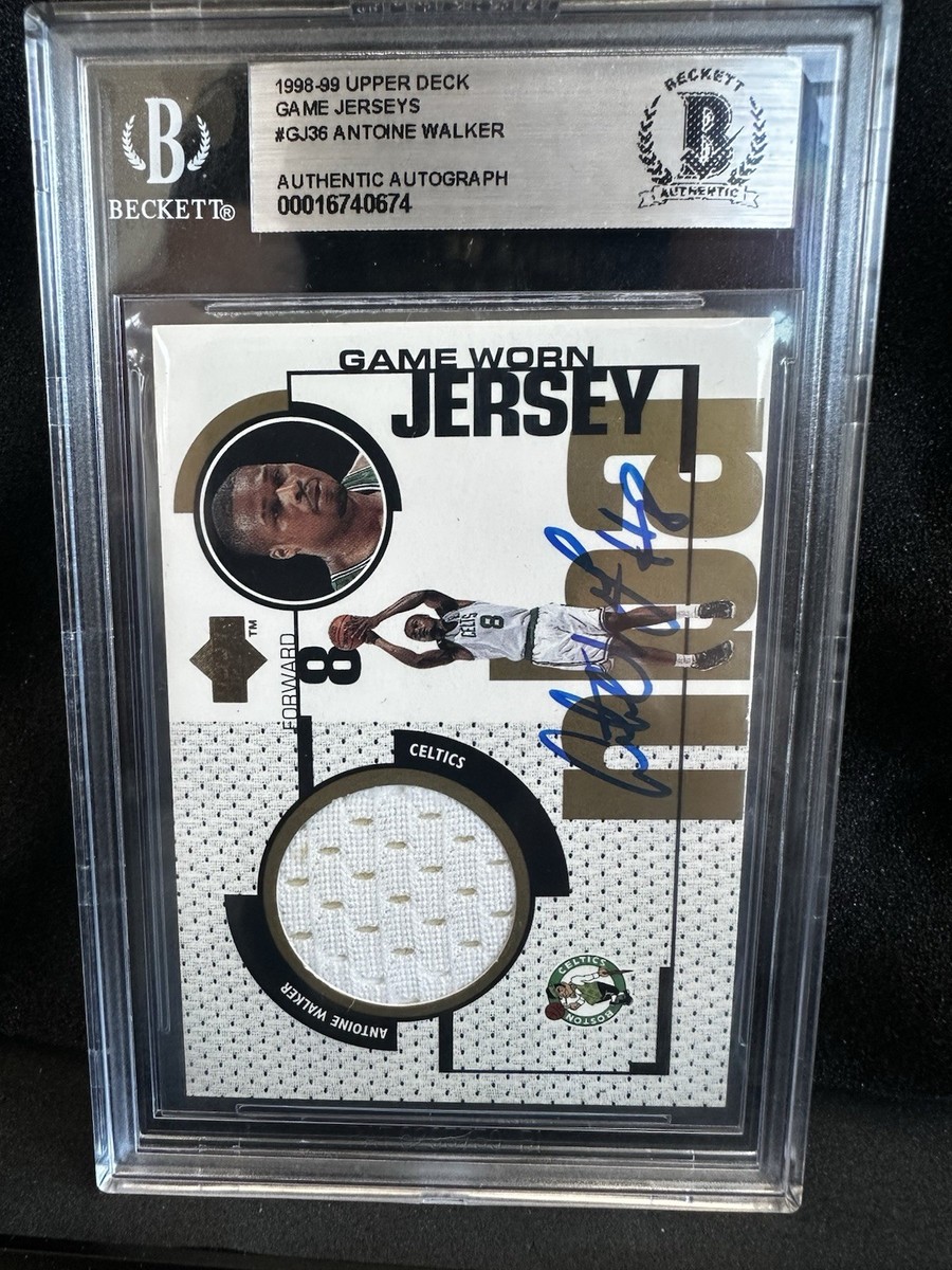 1998-99 Upper Deck Game Jerseys Antoine Walker Auto Beckett Pop 1 