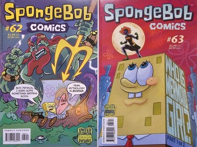 2 SpongeBob Comics #62 #63 1st United Plankton Squarepants Patrick Mr. Krabs 1