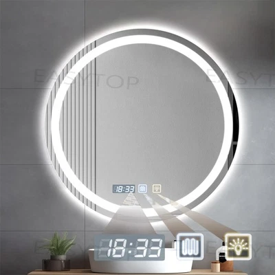 WOWSPEED Specchio bagno LED rotondo specchio bagno con illuminazione φ60 cm senza appannamento touch