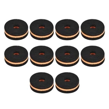 10 Pcs Cymbal Stand Felt Washer Cymbal Felt Pad 35mm Black Orange Cymbal Prot...