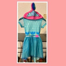 Trolls Girls Poppy Cosplay Dress  Size Small 6-6X 