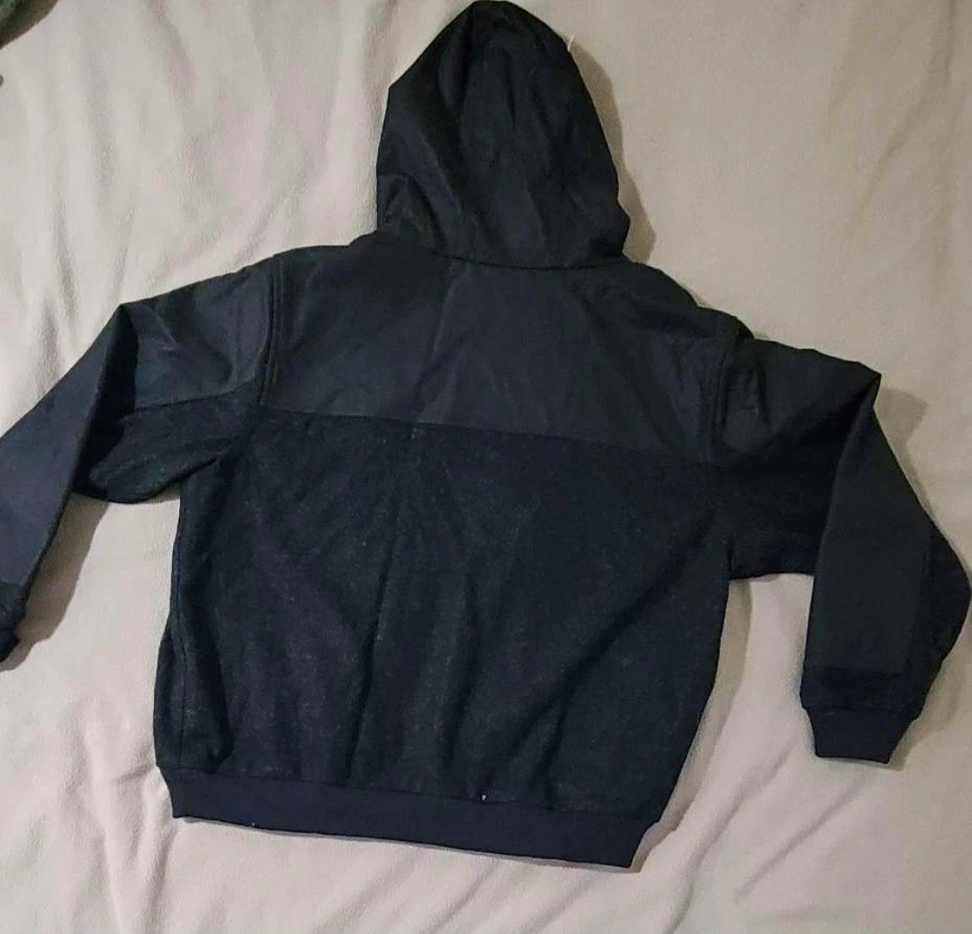 Filson x Pendleton Men's XL Black Wool & Tin Cloth Full Zip Hooded Jacket image 1