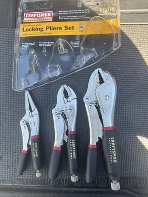 #ad #ad Sears Craftsman Professional 3pc Locking Plier Set 45713 10 7 6” Easy Release $59.95