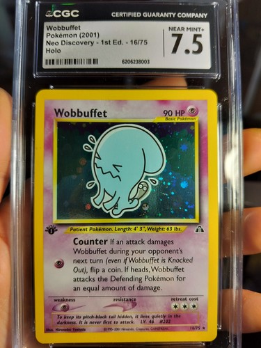 Wobbuffet (1st Edition) graded CGC 7.5 for sale on eBay