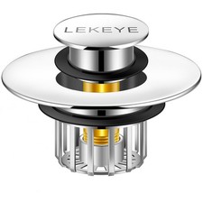 LEKEYE Tub Stopper  Shower Drain Hair Catcher  Pop-up Drain Stopper with St...