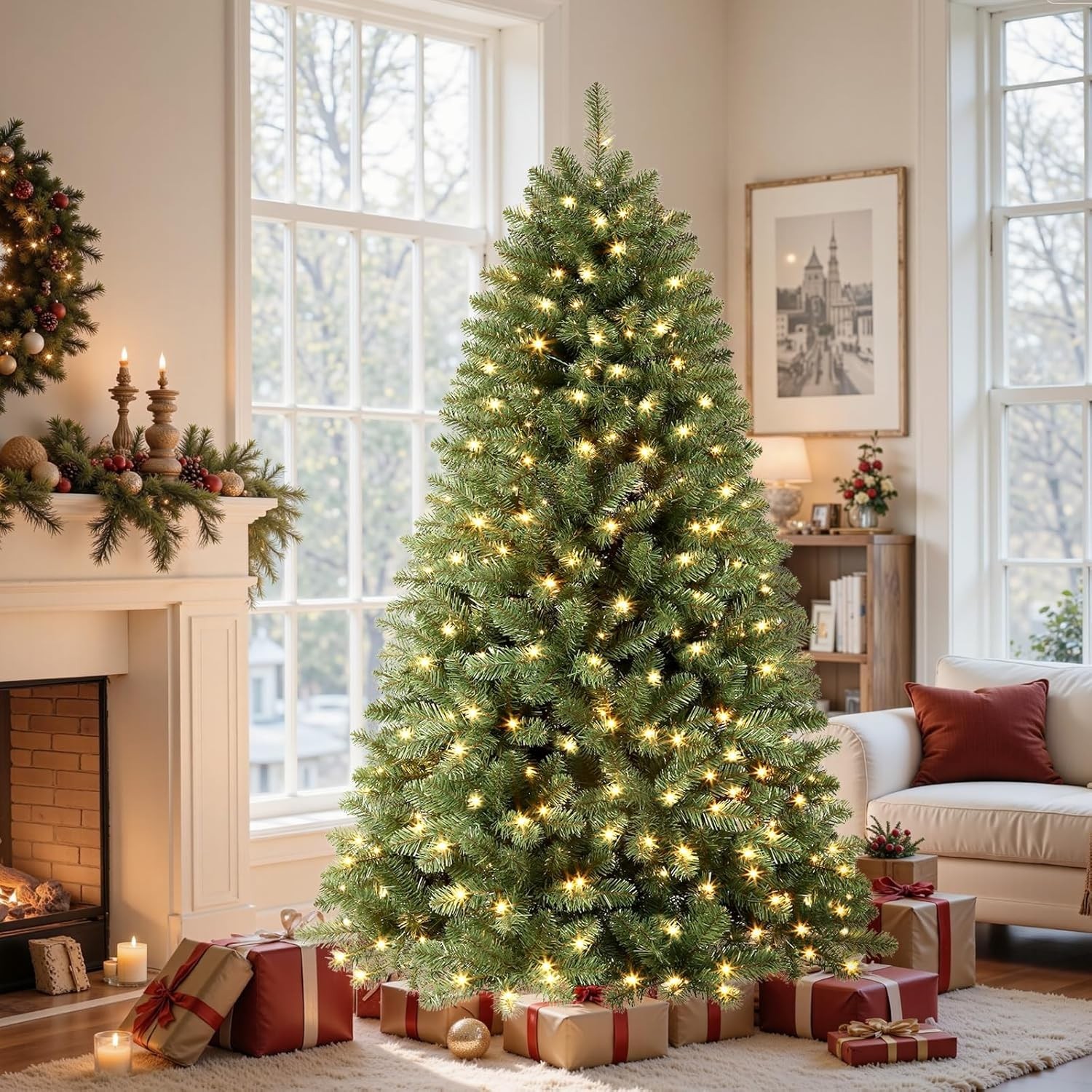 🎄 Home Decorators 7.5 ft Pre-Lit Grand Duchess Fir Christmas Tree 🎄