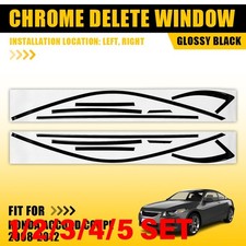 Chrome Delete Blackout Precut Vinyl For Honda Accord 2008-12 Gloss Black 1-5set