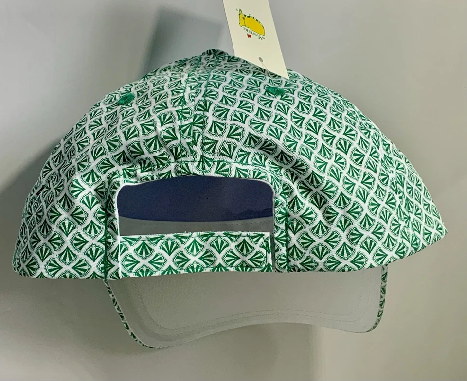 Sombrero de golf Masters 2025 para dama ajuste blanco verde patrón con cuerda pga nuevo Foto 3 de 4