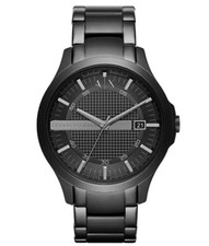 Image of Armani Exchange AX2104 46mm Black Stainless Steel Black Stainless Strap with box
