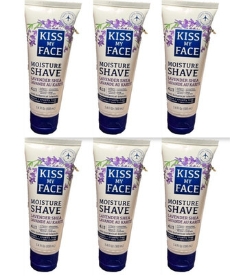 6 Kiss My Face Moisture Shave Lavender Shea 3.4oz Each (927) Travel Size