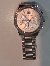Image of Michael Kors MK6186 Brinkley Silver Dial Stainless Chronograph Women's Watch
